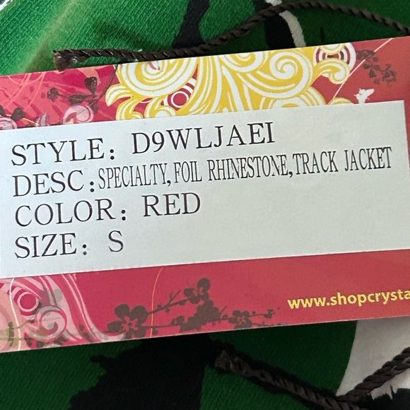 Christian Audigier crystal rock specialty foil rhinestone Track jacket SZ S - Picture 15 of 15